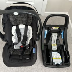 Graco Infant Car Seat with Anti Rebound Bar and Car seat base