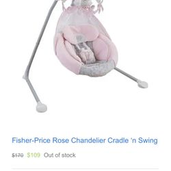 Fisher-Price Rose Chandelier Cradle & Swing