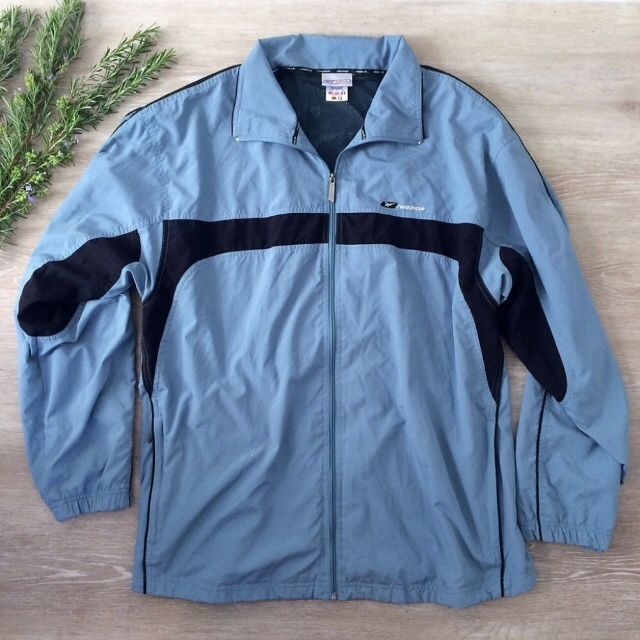 Men’s XL 90’s Vintage Reebok Dusty Blue Windbreaker Jacket
