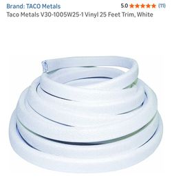 Cost $85, 5 rolls Waterproof Flexible Edging w steel clip Hvy duty interior, New in package! Marine or Home use