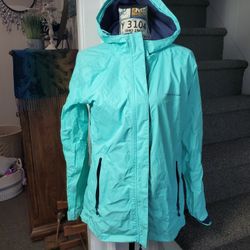 VINEYARD VINES ~ TEAL & BLUE ZIP UP RAINCOAT