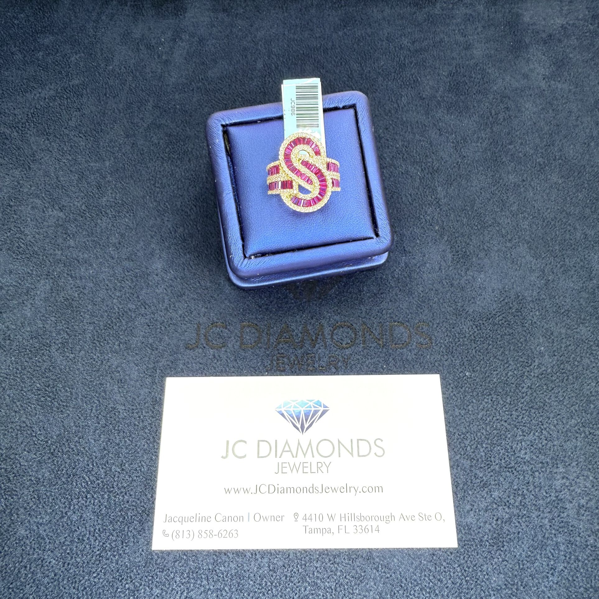 Ring Women Ruby And Diamonds Real 10k Gold 