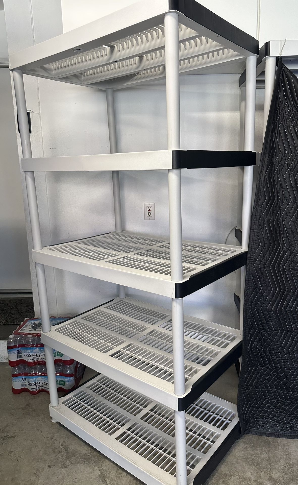 Heavy Duty Plastic Storage Shelving , Disassembles Easy For Transport , Like New!