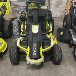 Ryobi 38 inches 100 Ah Battery Electric Rear Engine Riding Lawn Mower RY48111