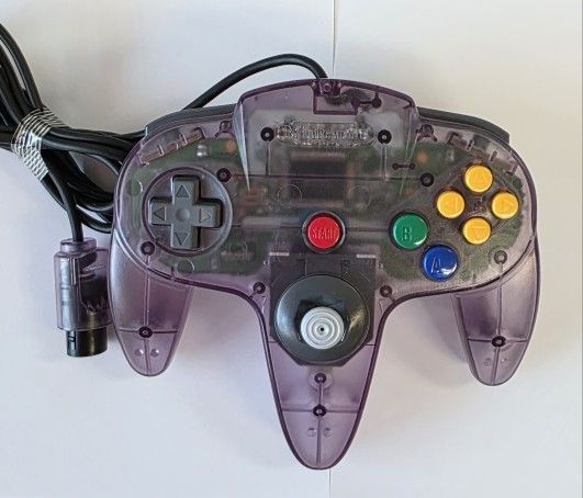 Nintendo 64 (N64) Official OEM Clear Atomic Purple Controller – Tight Stick