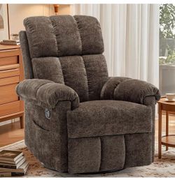 Open Box New - Small Recliner Swivel and Rocking for Living Room or Nursery