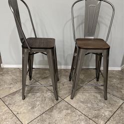 24” Metal Counter Bar Stools 