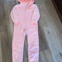 Girls Warm Onesie Jammies W Hood