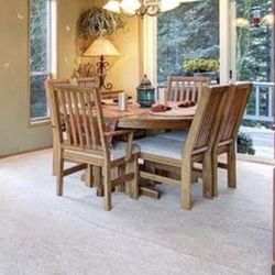Solid Oak Table & Chairs Vintage From 1990’s