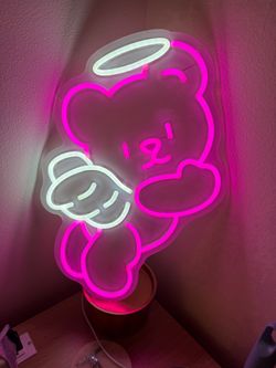 Kawaii bear neon light