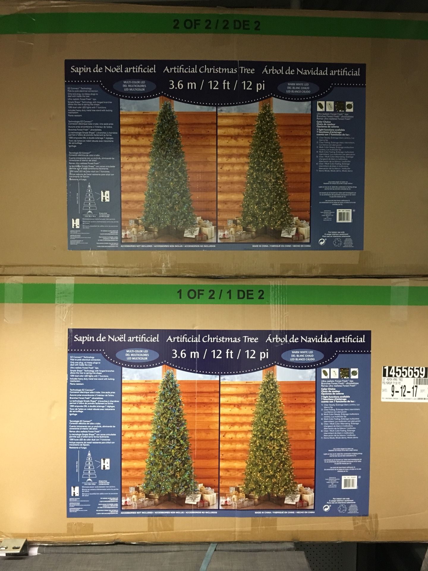 12’ Costco Sapin de Noel Christmas Tree