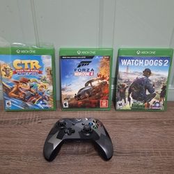 Xbox One Wireless Controller And 3 Games 