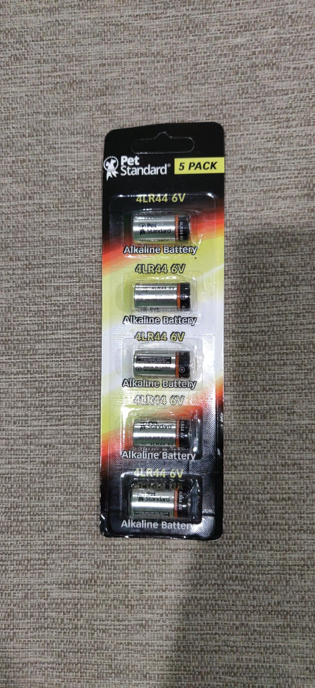 Brand New one pack of 5 batteries for dog collar (4LR44 6V)