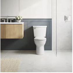Champion Two-Piece 1.28 GPF Single Flush Round Chair Height Toilet with Slow-Close Seat in White
