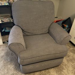 Grey Swivel Rocking Chair