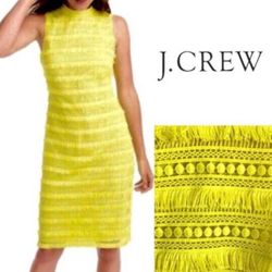 NWOT J. Crew Lemon Fringe Dress Women’s Size 4 PRICE FIRM