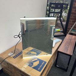 20 in. W x 26 in. H x 4 in. D Silver Surface Mount Medicine Cabinet