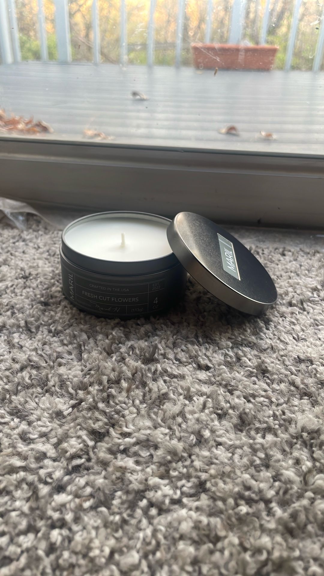 Maril Candle 4oz Fresh Cut Flower