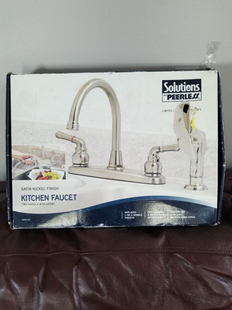 Peerless Solutions Kitchen Faucet Satin Nickel finish