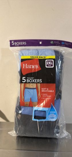 Hanes 5pack  boxer  size 2X for men