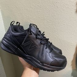 New Balance 608 V5 Men 13.0 EE Slip Resistant Black Leather, very good condition  Size 14