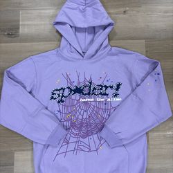 Sp5der açaí purple hoodie