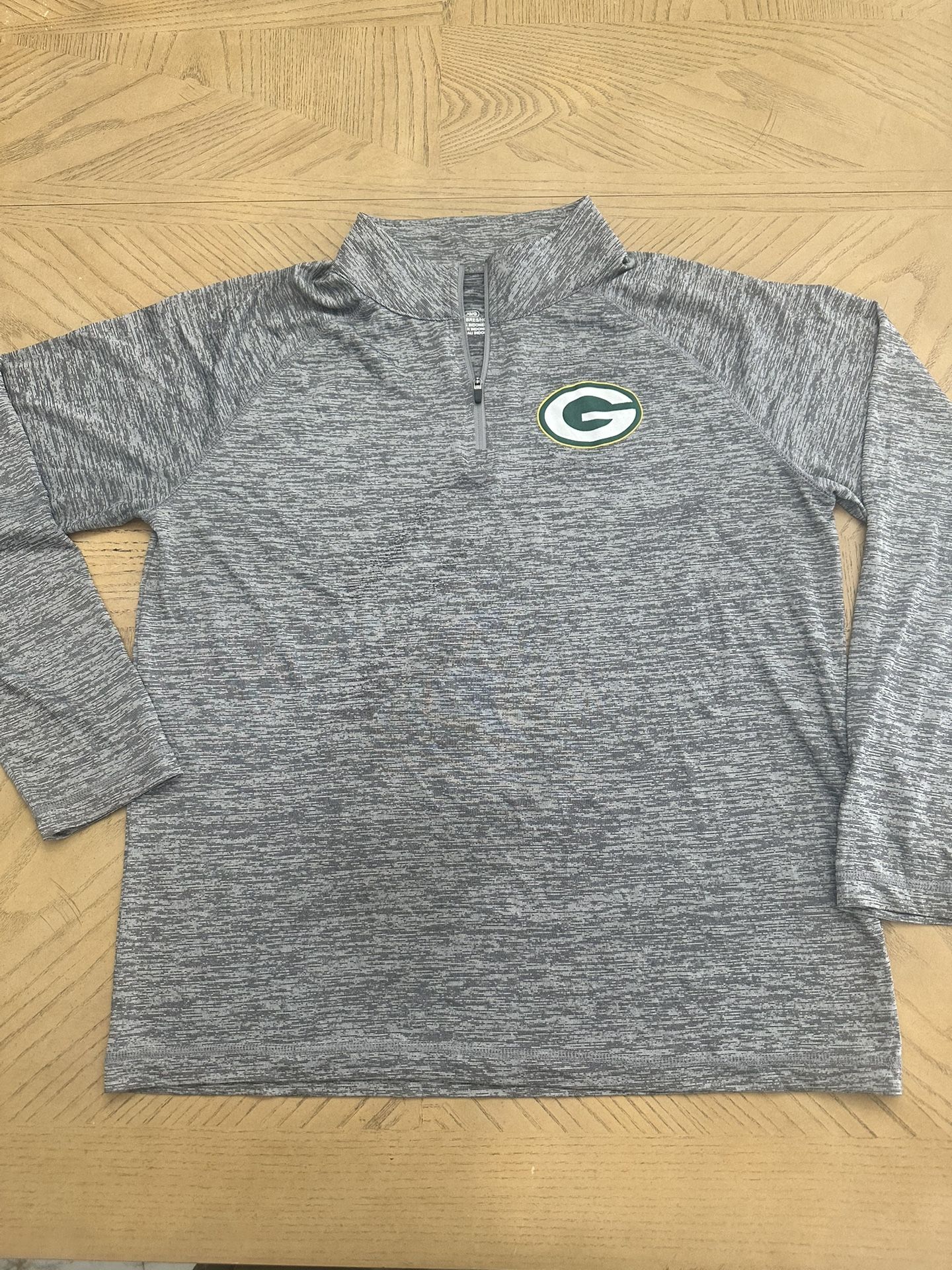 NFL Team Apparel Greenbay packers Men's 3/4 Zip Tee Size large