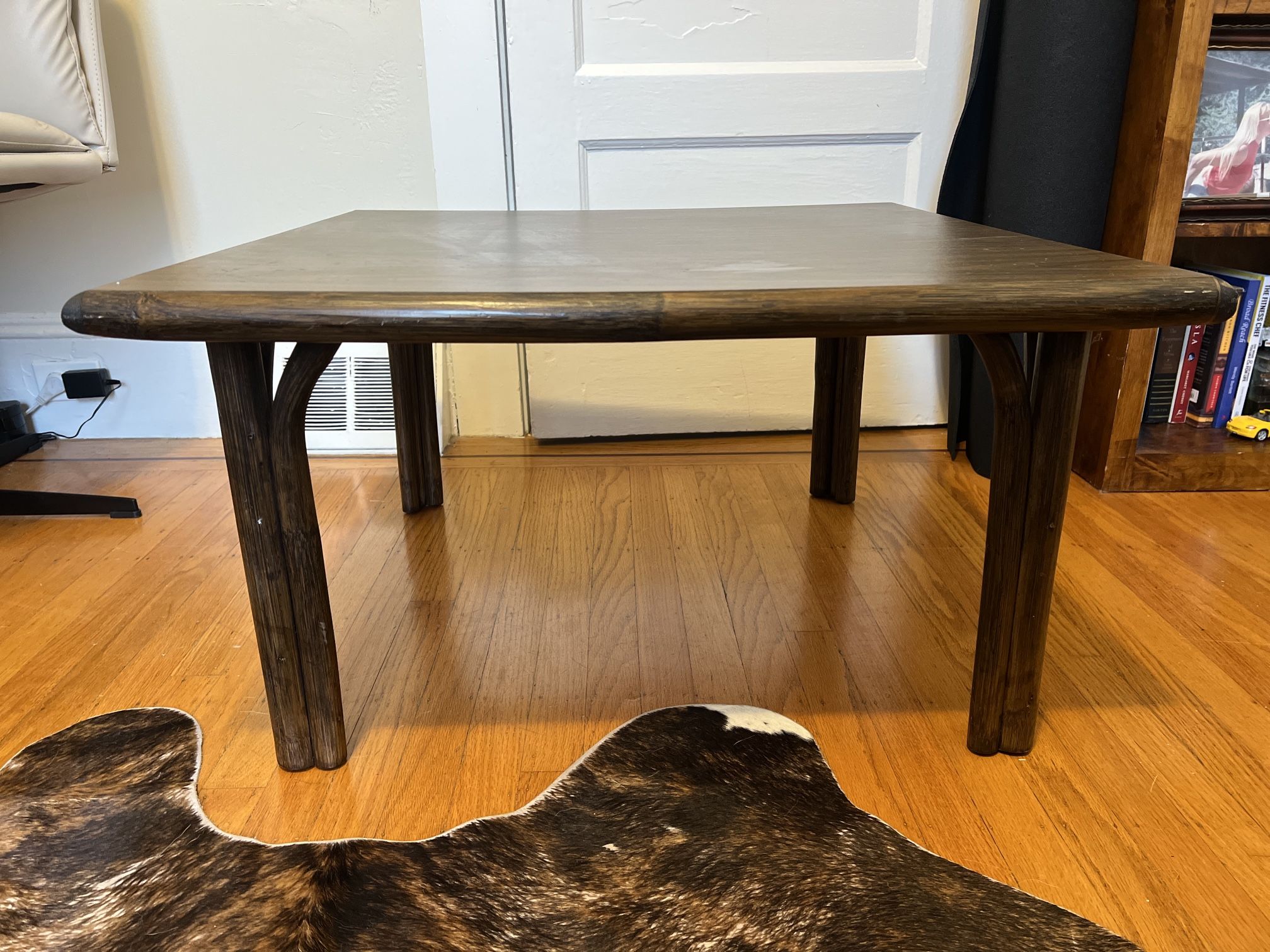 Vintage 70s Bamboo Coffee Table - boho tiki