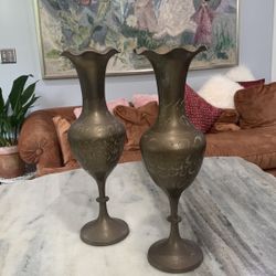 Vintage Brass Vases