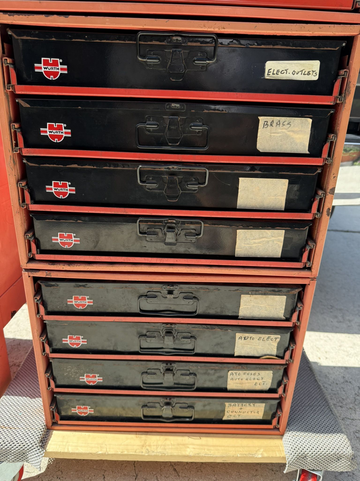 Vintage Wurth Mechanic Organizer Drawer Cabinet 