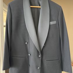 Black Ladies Tuxedo Coat