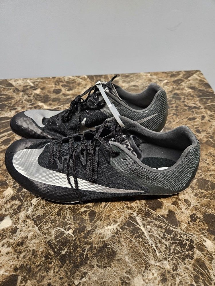New Nike Zoom Rival Sprint Black Metallic Track & Field FZ9663-001 Men’s Size 11