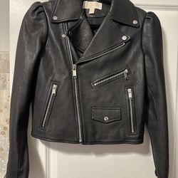 Michael Kors Pebbled Leather Jacket 