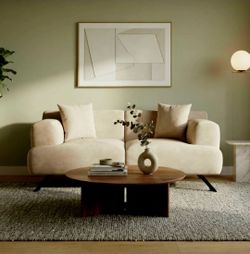 NEW SOFA BEIGE VELVET 90x38