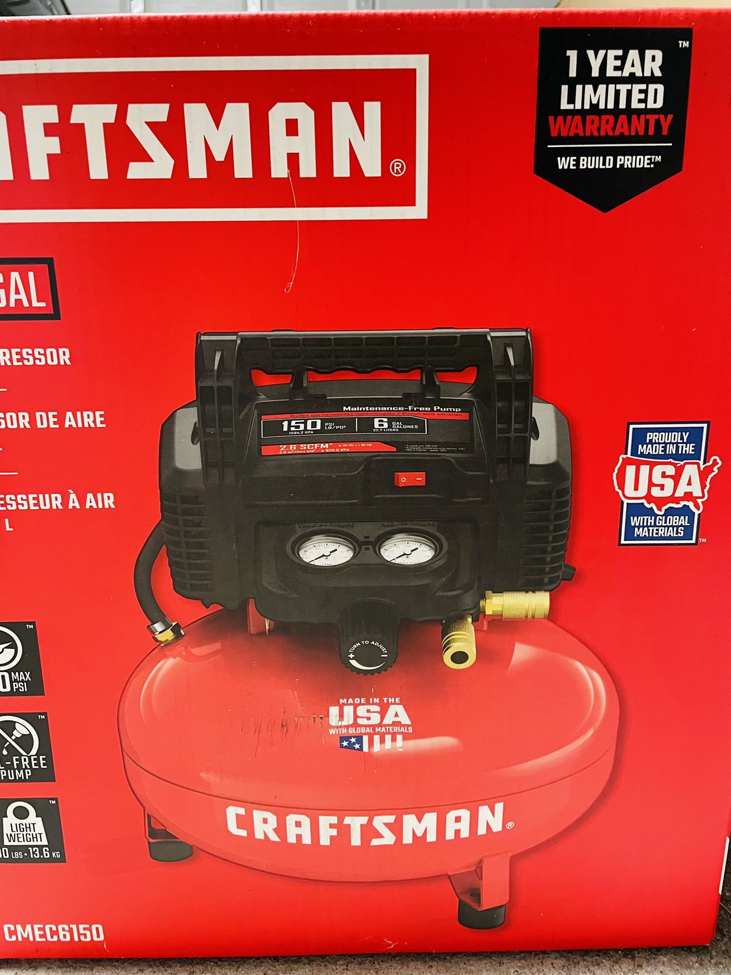 Craftsman 6 Gal Air Compressor 