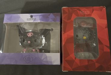 Hello Kitty And Kuromi Figures Crystal 
