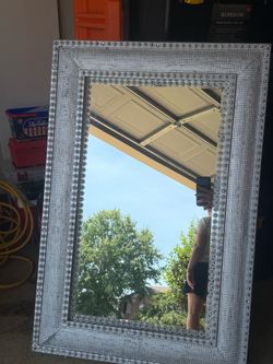 Large Rhinestone Embellished Mirror