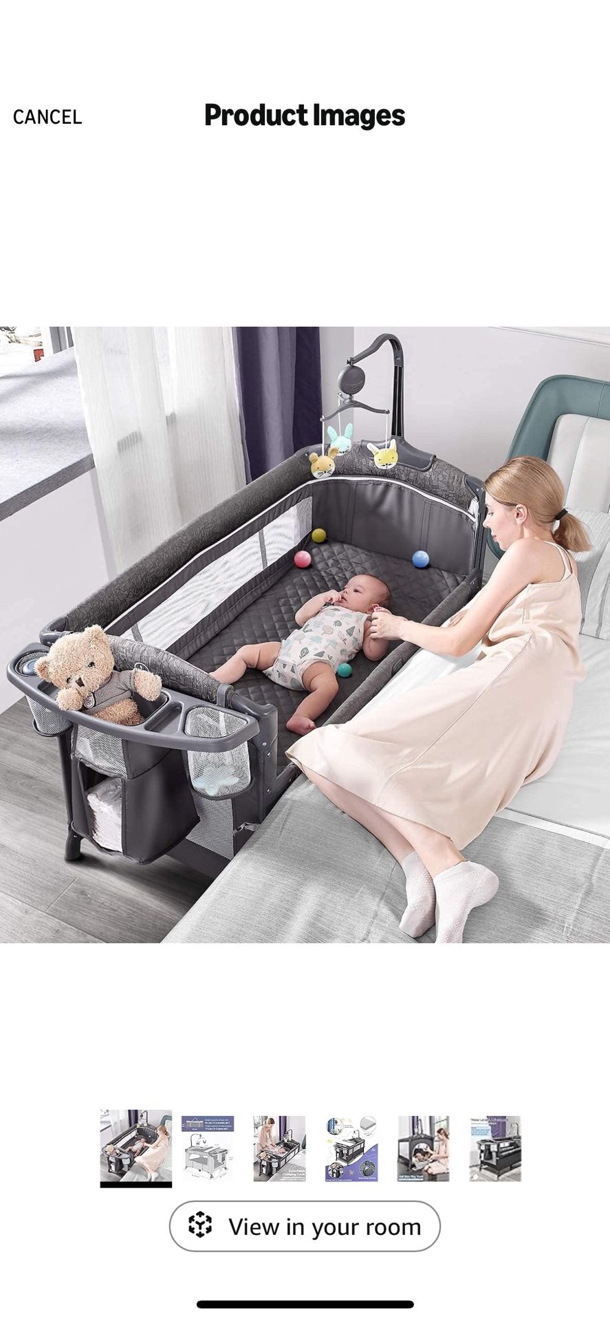 Baby Bassinet, Bed Side Crib, Play Pen In One