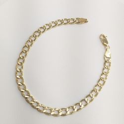 10kt Real Gold Cuban Curb Bracelet
