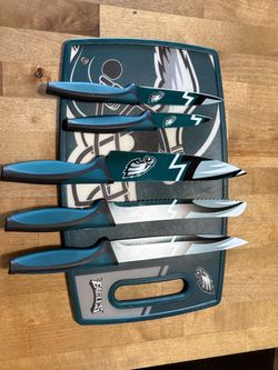 Philadelphia Eagles Knife Set with Cutting Board