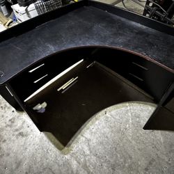 Wood Corner Desk With Matching Bookcase