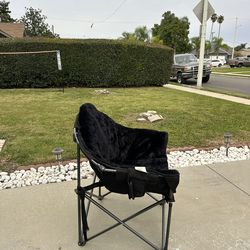 CAMP Plush Moon Saucer Chair with Carry Bag