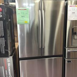 Refrigerator 3 Doors 36” New Open Box 1 Year Warranty 