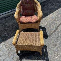 Beautiful Chair With A Foot Rest 