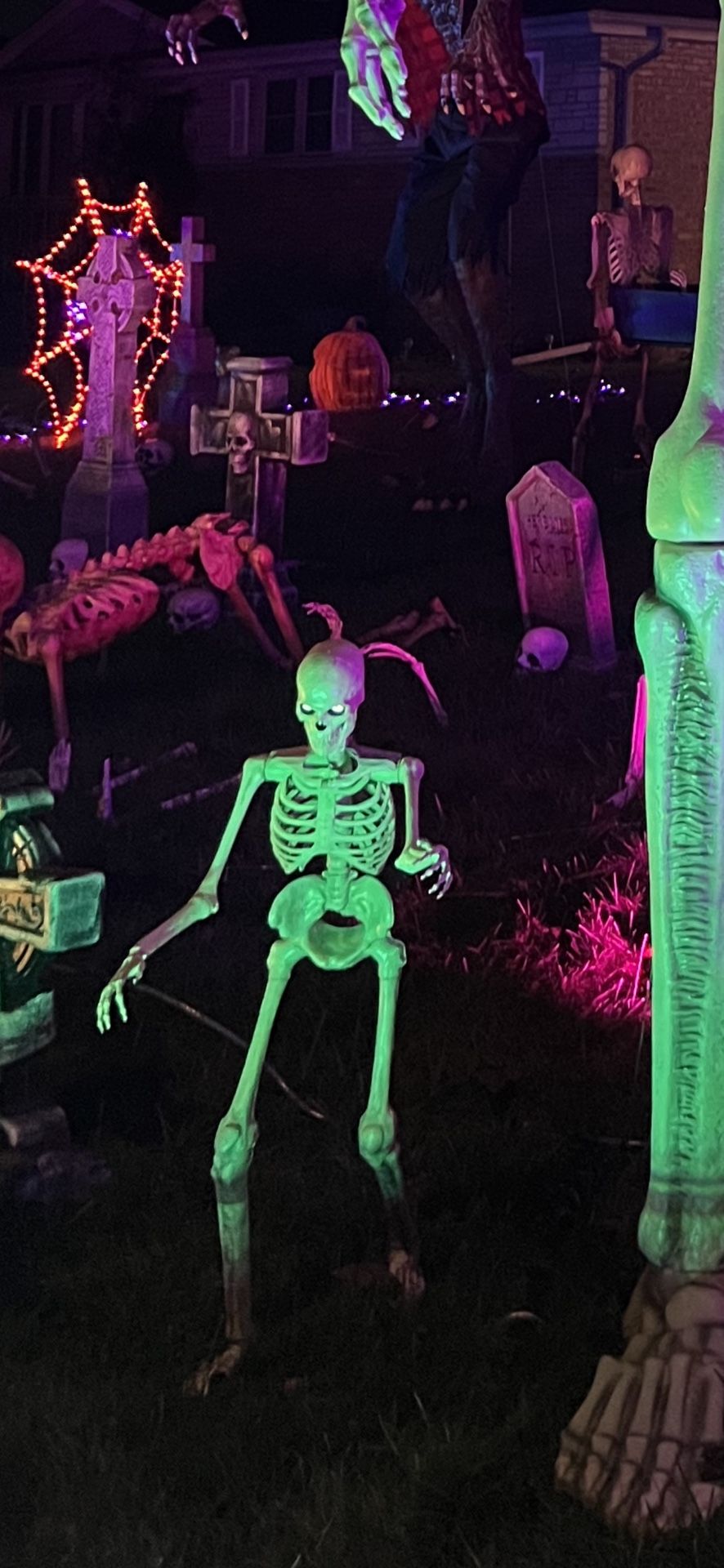 3 Ft Led Skeleton With Led Eyes / Halloween Decorations for Sale in ...