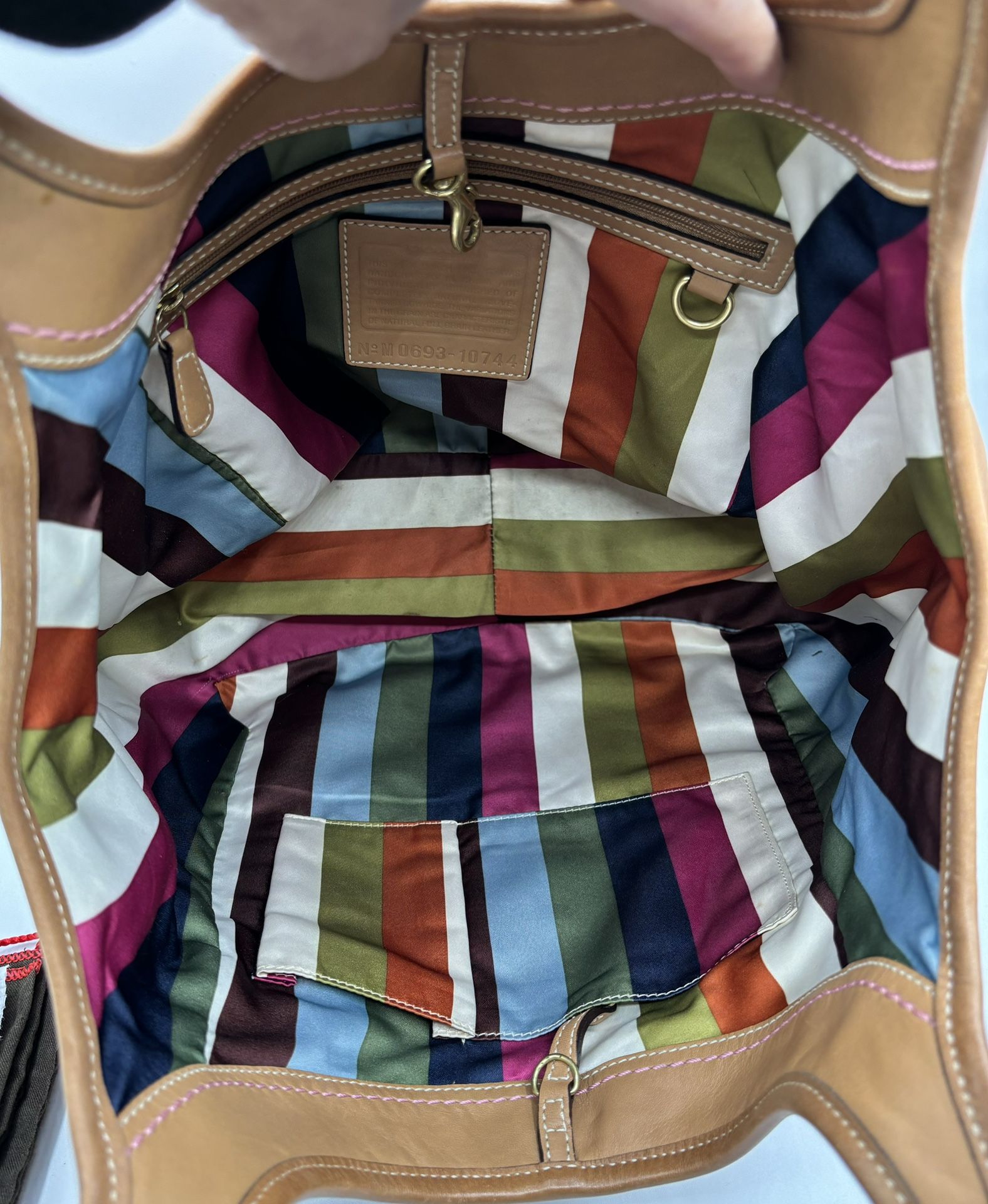 Coach Tan Leather XL Burnished Ergo Legacy Tote 10744 for