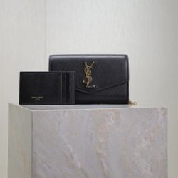 YSL Crossbody Plus Card Holder 