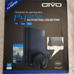 PS4 Cooling Fan Station for PlayStation 4/PS4 Slim/PS4 Pro, OIVO PS4 Pro Vertical Stand with Dual Controllers