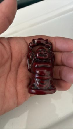 Small Dark Red Buddha Figurine