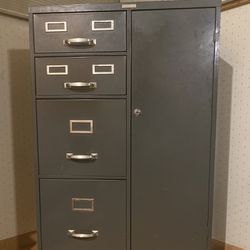 Vintage Steelmaster File Cabinet on Wheels